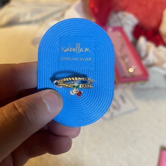 Isabella m cherry gold ring size 8 - Picture 2 of 3